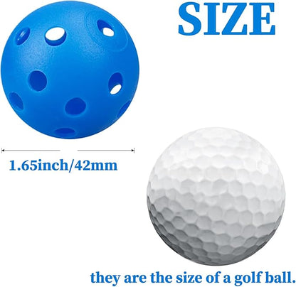 12Pcs Cat Ball Toy, Low Noise No Bells Holey Plastic Cat Balls, Funny Interactive Cats Toys for Indoor Cats, Firm Toy Balls for Kitten Puppy Ferret Bird (1.65", Blue)