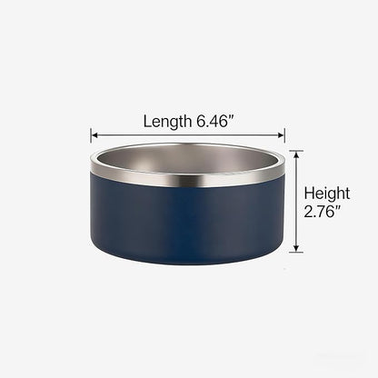 32oz Stainless Steel Dog Bowl with Non-Slip Base - Perfect for Small & Medium Dogs and Cats, Dishwasher Safe, Durable Pet Food & Water Dish (Blue)