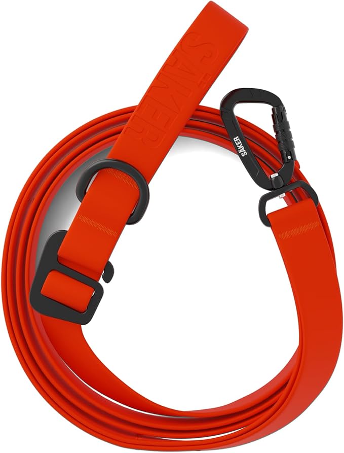 Säker Kelp™ Waterproof Dog Leash – Heavy Duty, Odor-Proof, Adjustable 4–6 ft Long Dog Leash with Twist-Lock Carabiner, 3 Traffic Handles, Hands-Free Option, Aluminum Hardware