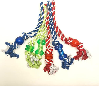 Treasure Gurus Aggressive Dogs Rope Chew Toy Dog Chewers Puppy Toys Pet Tug of War Teething Play Game