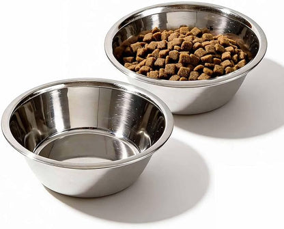 Scott Pet Bowl Stainless Steel 5 Quart,Silver (Pack of 2)