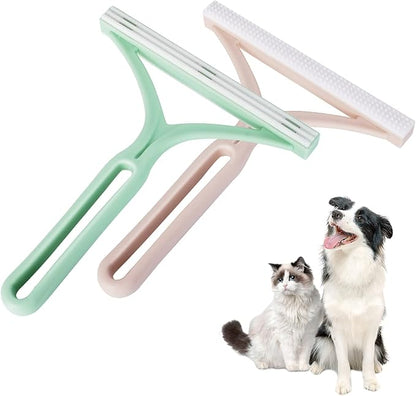 2Pack Pet Hair Remover - Dog & Cat Hair Remover, Premium Scraper Fur Removal Tool