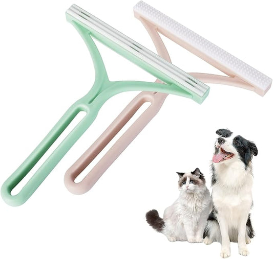 2Pack Pet Hair Remover - Dog & Cat Hair Remover, Premium Scraper Fur Removal Tool