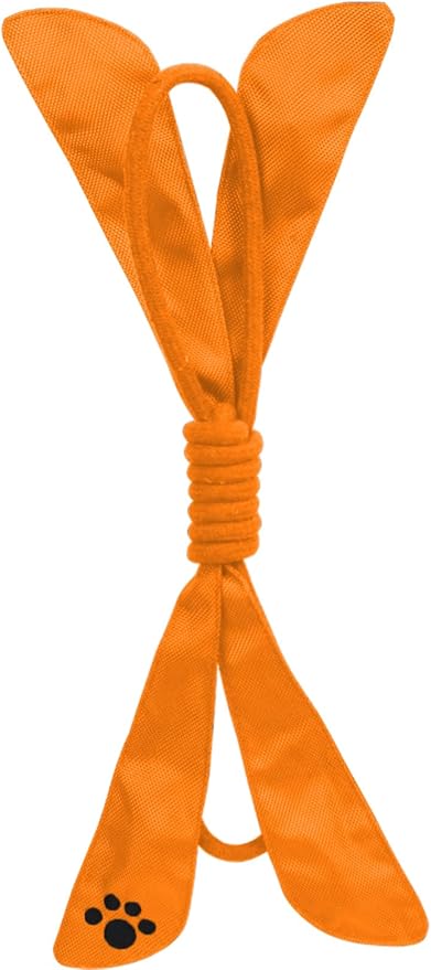Pet Life ® 'Extreme Bow' Natural Braided Rope Power-Chewer and Quad-Squeaking Tug and Floating Fetch Dog Toy