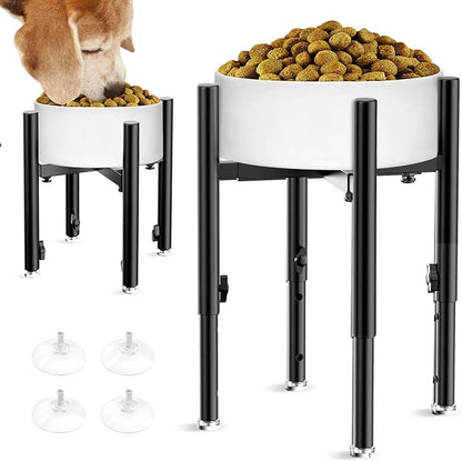 Adjustable Elevated Dog Bowl Stand，Fits 6-11inches Bowls,4 Height Adjustments. Holder for Raised Elevated Dog Food Water Bowl Feeder，for Large, Medium and Small Dogs