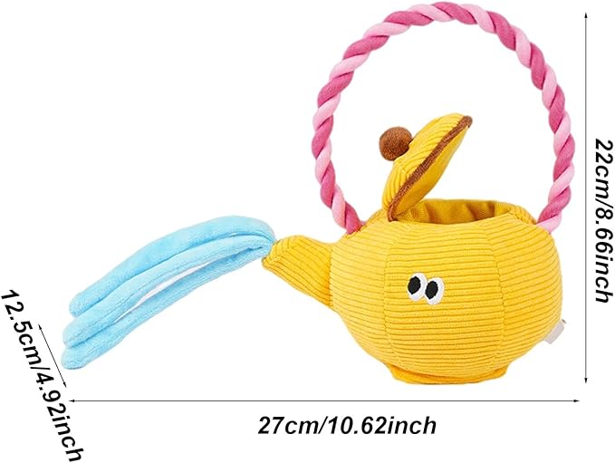 Teapot Shape Dog Toy, Interactive Rope Dog Toy, Plush Dog Toys, Plush Interactive Dog Toy, Dog Toy For All Breeds, Teapot Dog Chew Toy Plush Interactive Pet Toy For Small Medium Large Breed Dog