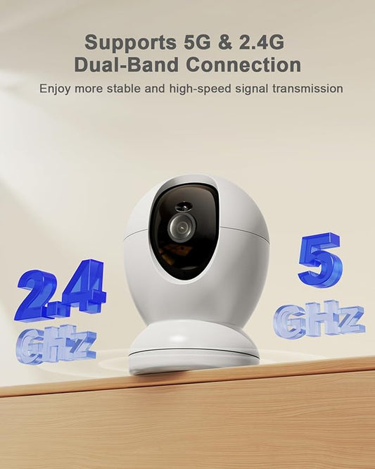 usogood 2.5K Indoor Camera for Home Security, 360° Security Camera Indoor, Baby/Pet Camera with Phone App, Support 5G/2.4Ghz WiFi, Auto Motion Tracking Detection, 2-Way Audio, Best Gift(2-Pack)