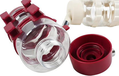 NACOCO Pet Drinking Fountains Dog Water Dispenser Dog Kettle Cat Bottle with Automatically Feeding Water (Red)