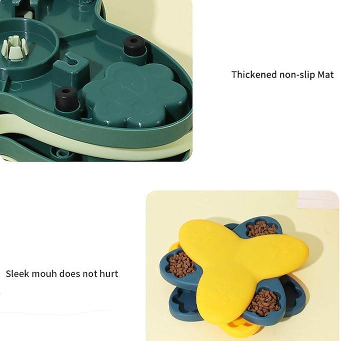Slow Feeder Bowl,Rotating Dog Food Dispenser,Intelligence Training for Dogs, Dog Puzzle Toys,Suitable for for Small/Medium/Large Dogs, Regulates Eating Speed, Prevents Overeating.