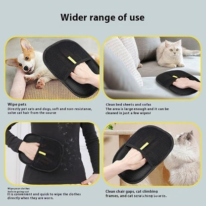 Pet Hair Remover Gloves for Dogs & Cats | Reusable Electrostatic Grooming Glove for Removing Pet Hair | Comfortable, Double-Sided, and Durable for Furniture, Clothes, Carpets & Cars