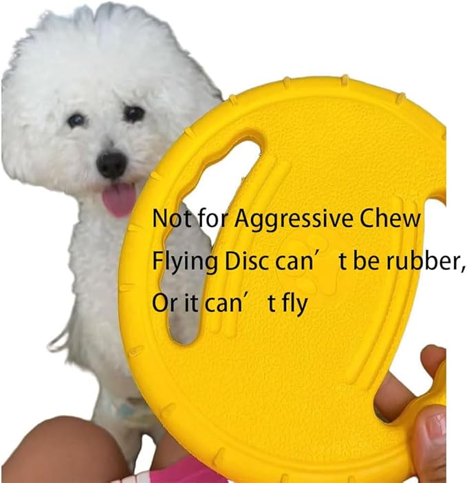 Soft Dog Flying Disc Beach Toy, Float Outdoor Puppy Flyer Pull Loop Toy Water Swimming Pool Lawn Yard Animal Activity Training Sports Gift- Upgrade Interactive & Fun Training Dogs Steering Wheel