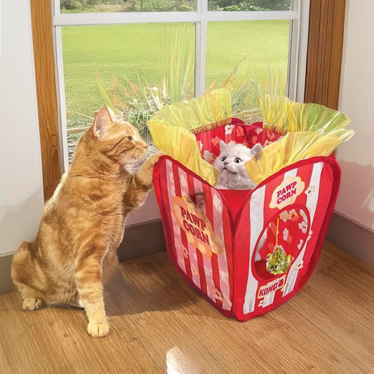 KONG PlaySpaces Pawpcorn Cat Hideaway, Collapsible House - Image 2