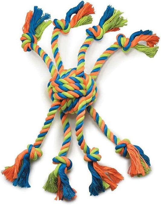Grriggles Mighty Bright Tug Rugged Rope Dog Chew Toy, Training Dummy- 14"L