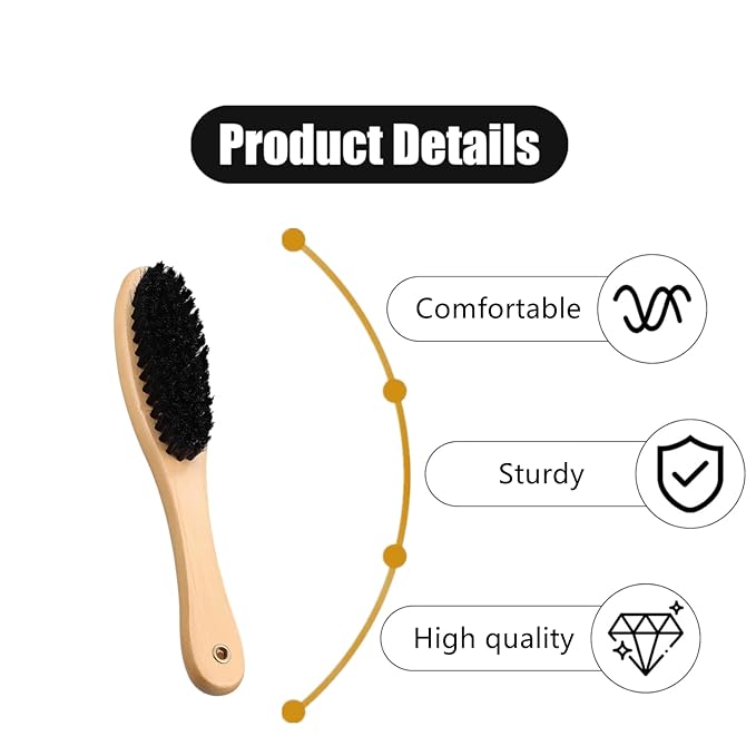 Cat Brush Professional Soft Bristle Cat Grooming Brush with Wooden Handle for Kitten Pet Grooming