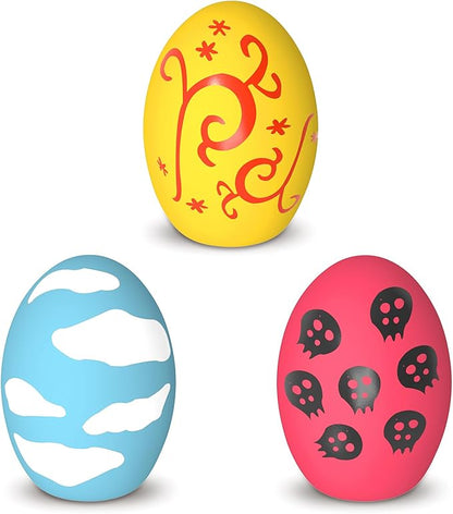 Dog Toys, Squeaky Latex Rubber Bouncy Balls, Squeaky Egg Dog Toys Balls, 3 Pack Interactive Squeak Dog Toy Set for Medium Large Breeds Dogs (3 Pack-A, Medium)