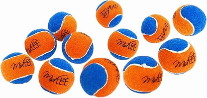 Midlee Squeaky Mini Tennis Ball for Dogs 1.5"- Pack of 12 (Orange/Blue)