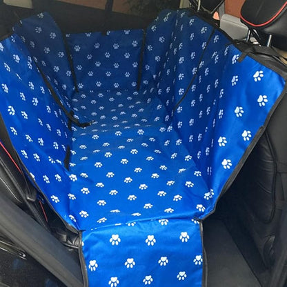 Dog Carriers Waterproof Rear Back Pet Dog Car Seat Cover Mats Hammock Protector with Belt Transportin-Blue
