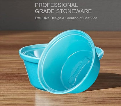 Premium Stoneware Bowl (Large, Scuba Blue)