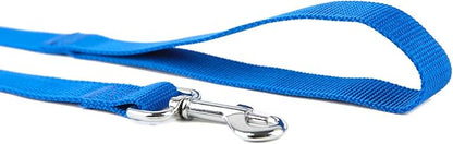 Nylon Dog Training Leash, Traction Rope, 4/5/6 Feet Long, 3/4 Inch 1 Inch Wide, for Small and Medium Dogs (1'' x 5 FT, Blue)