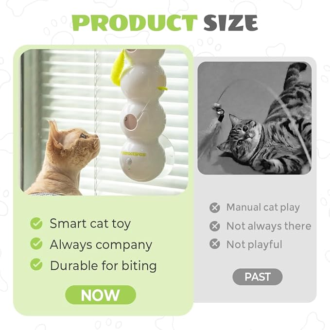 Whirlie Cat Toy, 2025 New Caterpillar Smart Cat Toy, Smart Motion Cat Toys with Worm Design, Interactive Caterpillar Cat Toys, Promotes Exercise & Mental Stimulation