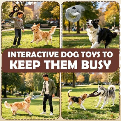 No Stuffing 2-Pack Dog Toys, Squeaky Plush with Crinkle Toy for Medium Pets - Image 5