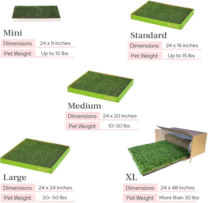 DoggieLawn Dog Potty - Real Grass - XLarge 24x48 inches