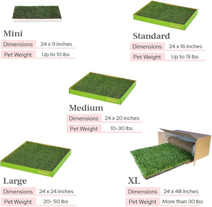DoggieLawn Dog Potty - Real Grass - XLarge 24x48 inches