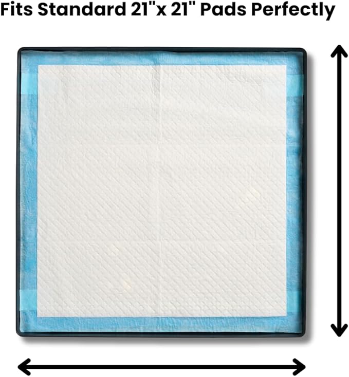 Little Wolves Puppy Potty Tray – 22x22 Shred-Proof Heavy-Duty Training Tray for Puppies & Small Dogs, Easy-Clean, Indoor Dog Pee Pad Holder (Small Gap)