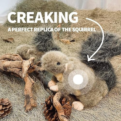 ALL FOR PAWS Interactive Dog Squirrel Plush Squeaky Toy - Perfect Puppy Enrichment Toy, Large - Image 5