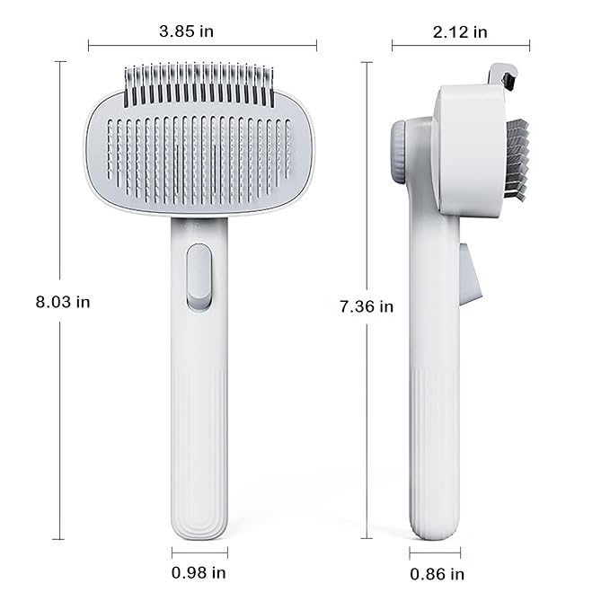 2-in-1 Pet Deshedding Brush Cat Dematting Comb for Dog and Cat Hair Removal Supplies for Shedding Long & Short Hair Massage Grooming Tools Easy to Remove Loose Undercoat,Matted Fur & Tangles