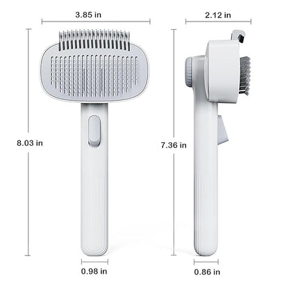 2-in-1 Pet Deshedding Brush Cat Dematting Comb for Dog and Cat Hair Removal Supplies for Shedding Long & Short Hair Massage Grooming Tools Easy to Remove Loose Undercoat,Matted Fur & Tangles