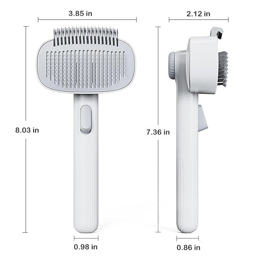 2-in-1 Pet Deshedding Brush Cat Dematting Comb for Dog and Cat Hair Removal Supplies for Shedding Long & Short Hair Massage Grooming Tools Easy to Remove Loose Undercoat,Matted Fur & Tangles