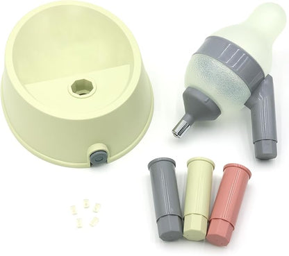 DELIFUR Pet Standing Water Dispenser Adjustable Cat Dog Drinking Water Dispenser Bowl with Detachable Pole Automatically Feeding Water (Grey-Green)