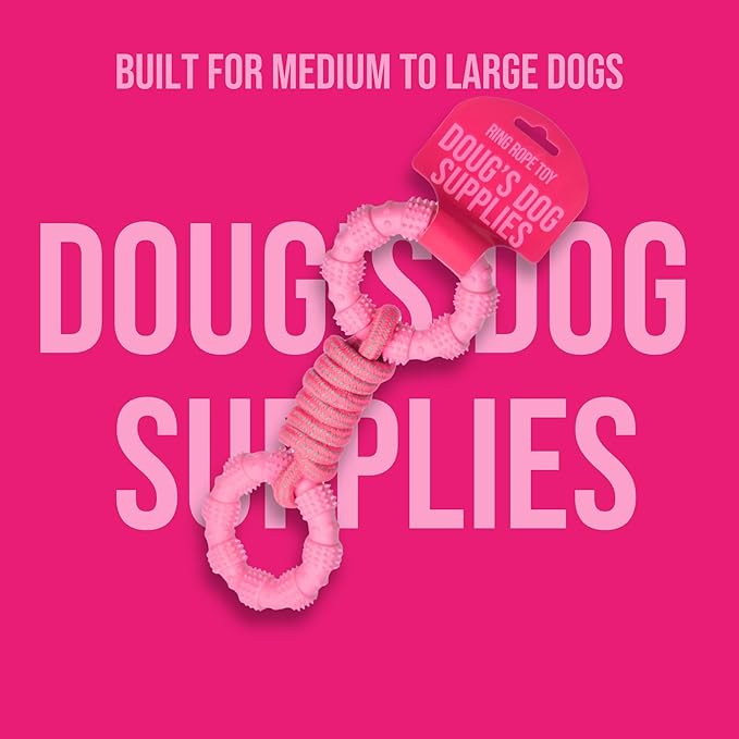 Doug's Dog Supplies Ring Rope Toy – Tug of War Toy for Medium & Large Dogs | Tug & Play Dog Toy
