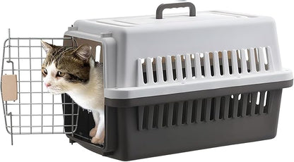 Pets Carrier,Kennel,19in,Long,Hard-Sided,for Cat up to 14lb,Suit for Airline/Road Travel (Coffee, Small)