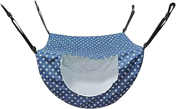 Adjustable Hanging Bed for Pet Cats Machine Washable Resting Hammock with Stable Rope for Cage Cats Tree