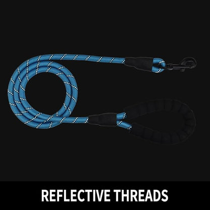 5/6 FT Strong Pet Dog Leash with Soft Padded Handle,Highly Reflective Rope for Night Walking,360-Degree Rotating Metal Buckle Without Tangles,Suitable for Small,Medium and Large Dogs.(6ft)