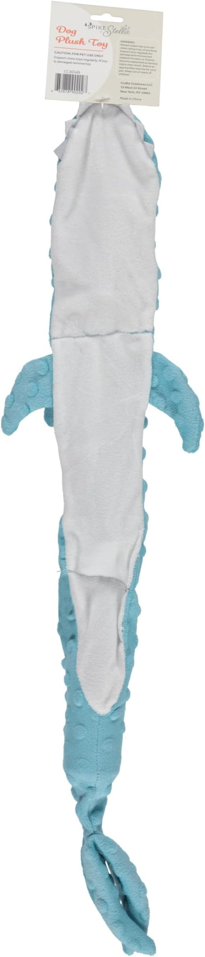 Cudlie Stuffless Plush Dog Toy with Multiple Large Squeakers – No-Stuffing Squeaky Dog Toy for Small & Medium Dogs – Alligator, Shark, Duck & Hippo Animal Designs