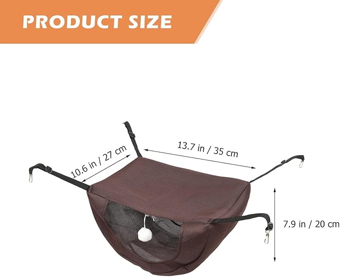 Breathable Mesh Cat Hammock Small Pet Hanging Bed Comfortable Kitten Lying Hammock Washable Summer Cat Cage Nest for Indoor Use