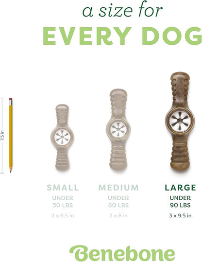 Benebone Pawplexer Interactive Treat Dispensing Tough Dog Puzzle Chew Toy, Made in USA, Large, Real Bacon Flavor