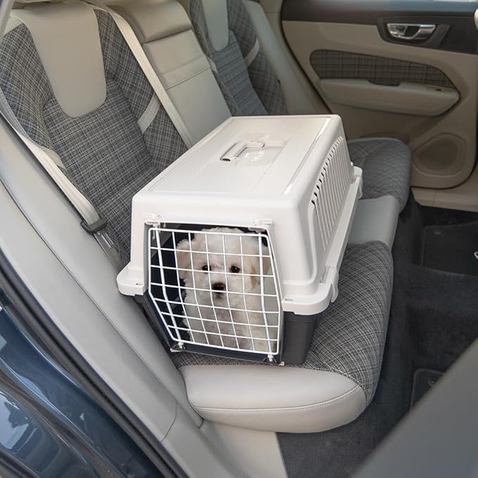 Ferplast Cat Carrier Small Dog Carrier, Secure, Practical, Easy to Clean, Durable Pet Dog/Cat Travel Box Cage up to 8 Kg. 58 x 37 x h 32 cm. Black