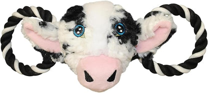Jolly Pets Jolly Tug-a-Mal Cow Tug/Squeak Toy, Small