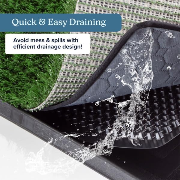 PETMAKER Artificial Grass Puppy Pee Pad for Dogs, Set of 3, 35.5” x 23.5” - Image 4