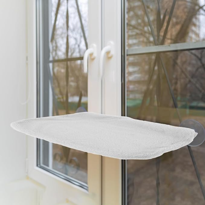 Mipcase Replacement Cat Window Bed Cover : Detachable Plush Cat Hammock Window Seat Cover, Breathable and Universal Fit, 17.68X10.81X0.79in (Grey)