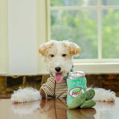CHEWFFON Interactive Dog Toys Hide and Seek Snuffle Toys Puppy Enrichment Toy Crinkle Squeaky Dog Toy for Boredom and Stimulating Plush Pet Puzzle Dolls for Small Medium Dogs (Pickle)