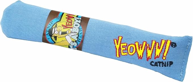 Yeowww! Catnip Toy, "It's a Boy!" Blue Cigar