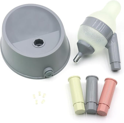 DELIFUR Pet Standing Water Dispenser Adjustable Cat Dog Drinking Water Dispenser Bowl with Detachable Pole Automatically Feeding Water (Grey)