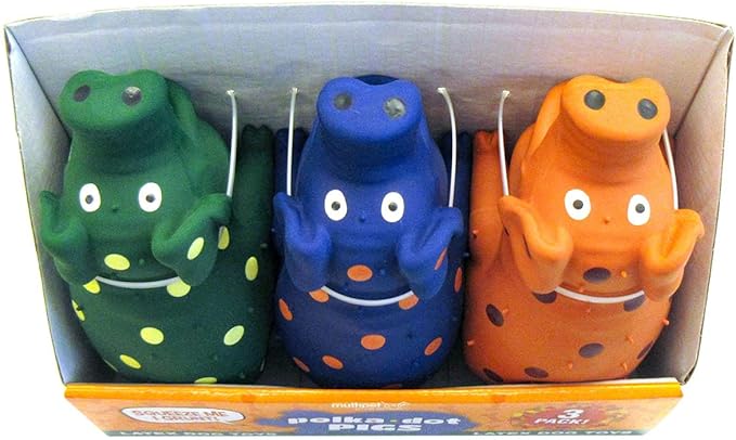 Multipet Polka-Dot Pigs Latex Dog Toys (3 Pack)