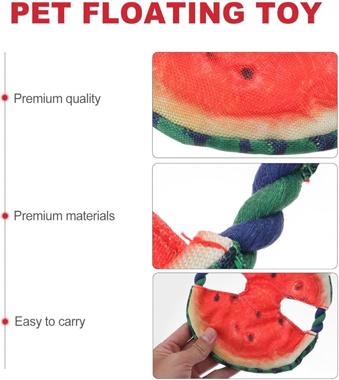 FRCOLOR Pet Dog Flying Disc Toy 7.08 Inch Lightweight Floating Watermelon Design for Outdoor Indoor Play Fetch Training Active Exercise