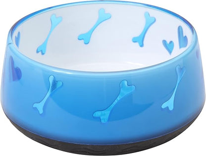 Dogit Non-Skid Dog Food and Water Bowl, Blue - BPA-Free Dog Dish 4.9 Inches by 12 cm
